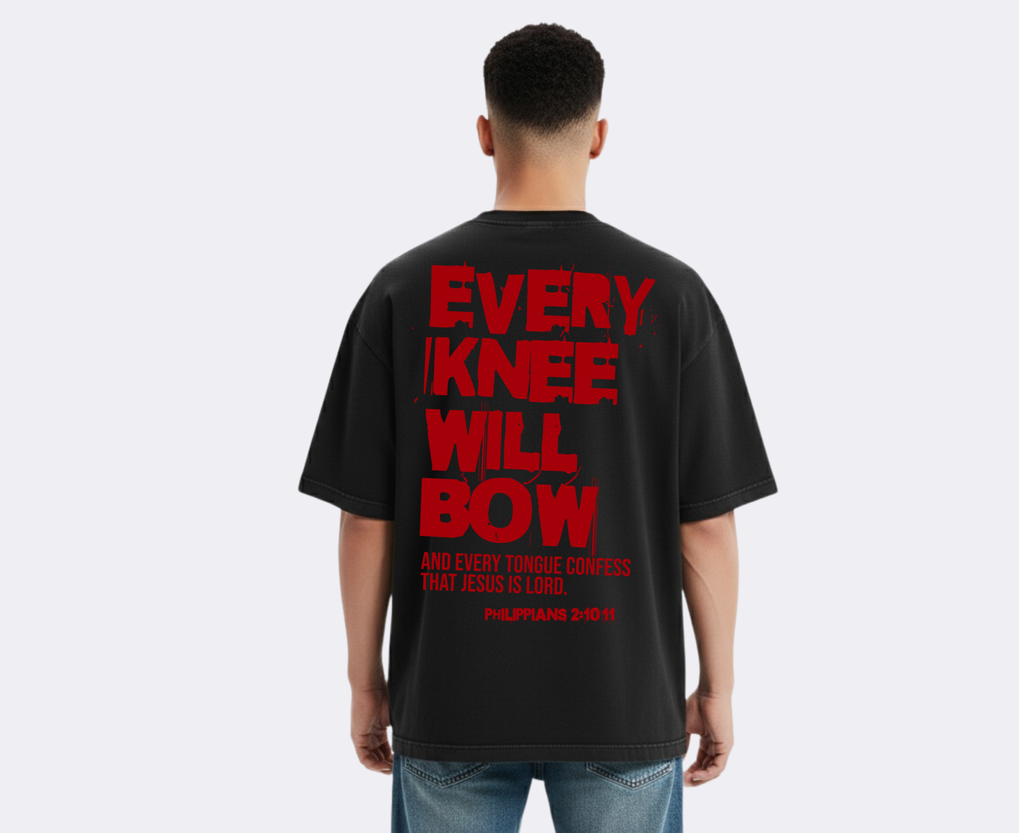 Every Knee Will Bow Christian- T-shirt