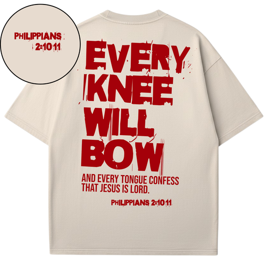 Every Knee Will Bow Christian- T-shirt