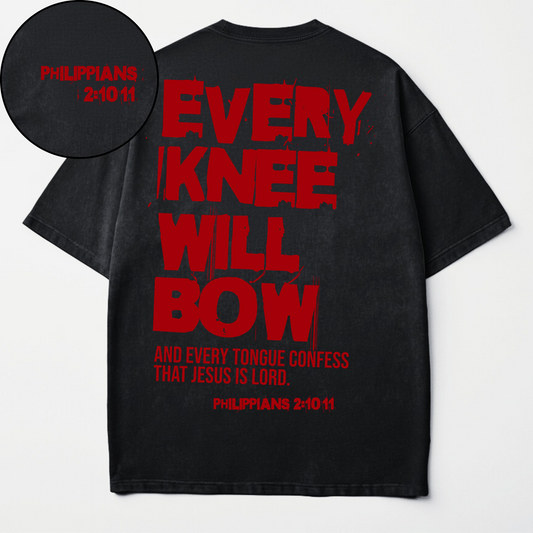 Every Knee Will Bow Christian- T-shirt