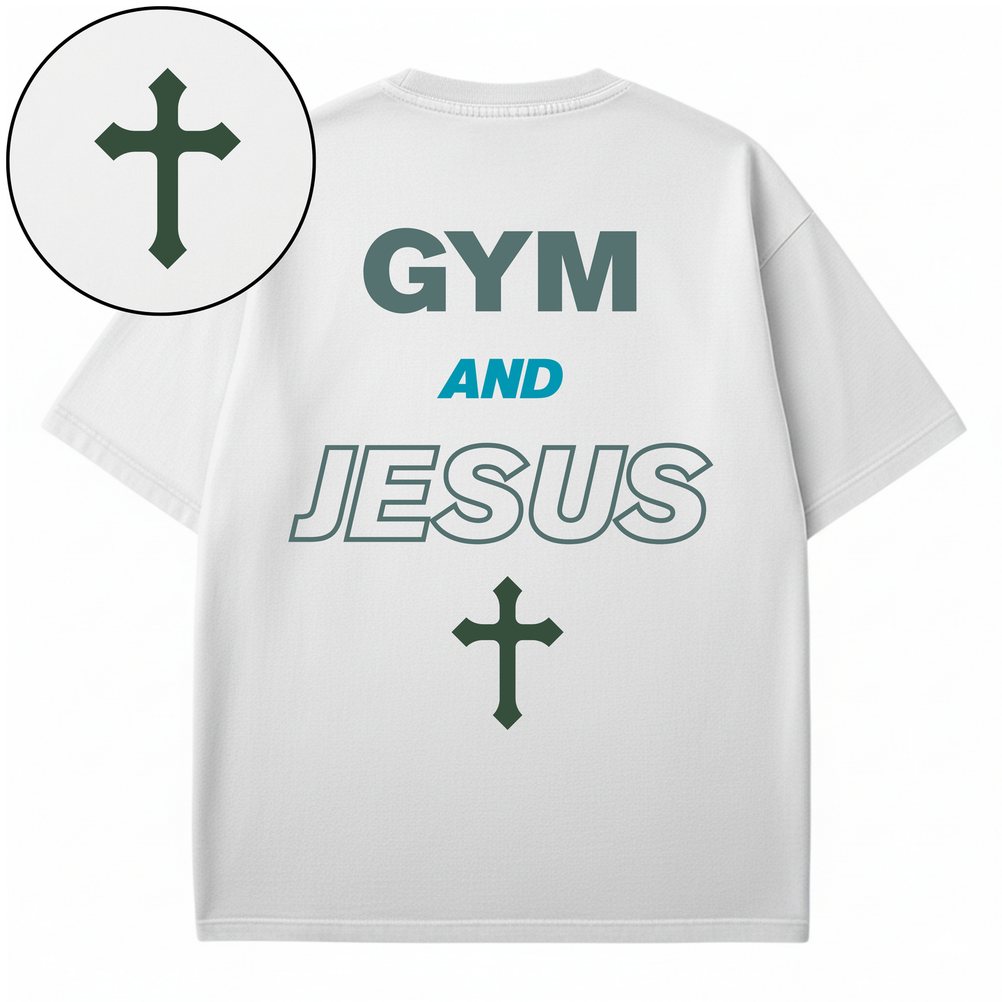 Gym and Jesus - Christian T-shirt
