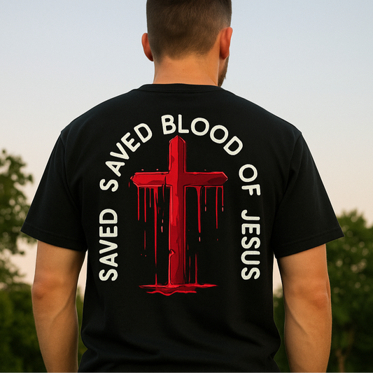 Saved by the Blood of Jesus - Christian T-shirt