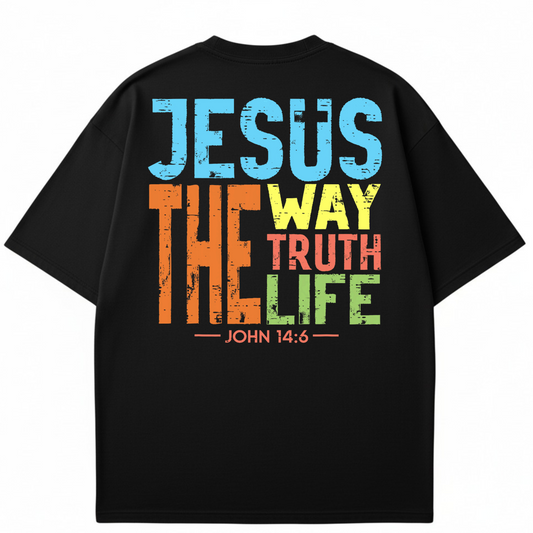 Jesus The Way The Truth The Life - Printed T-Shirt
