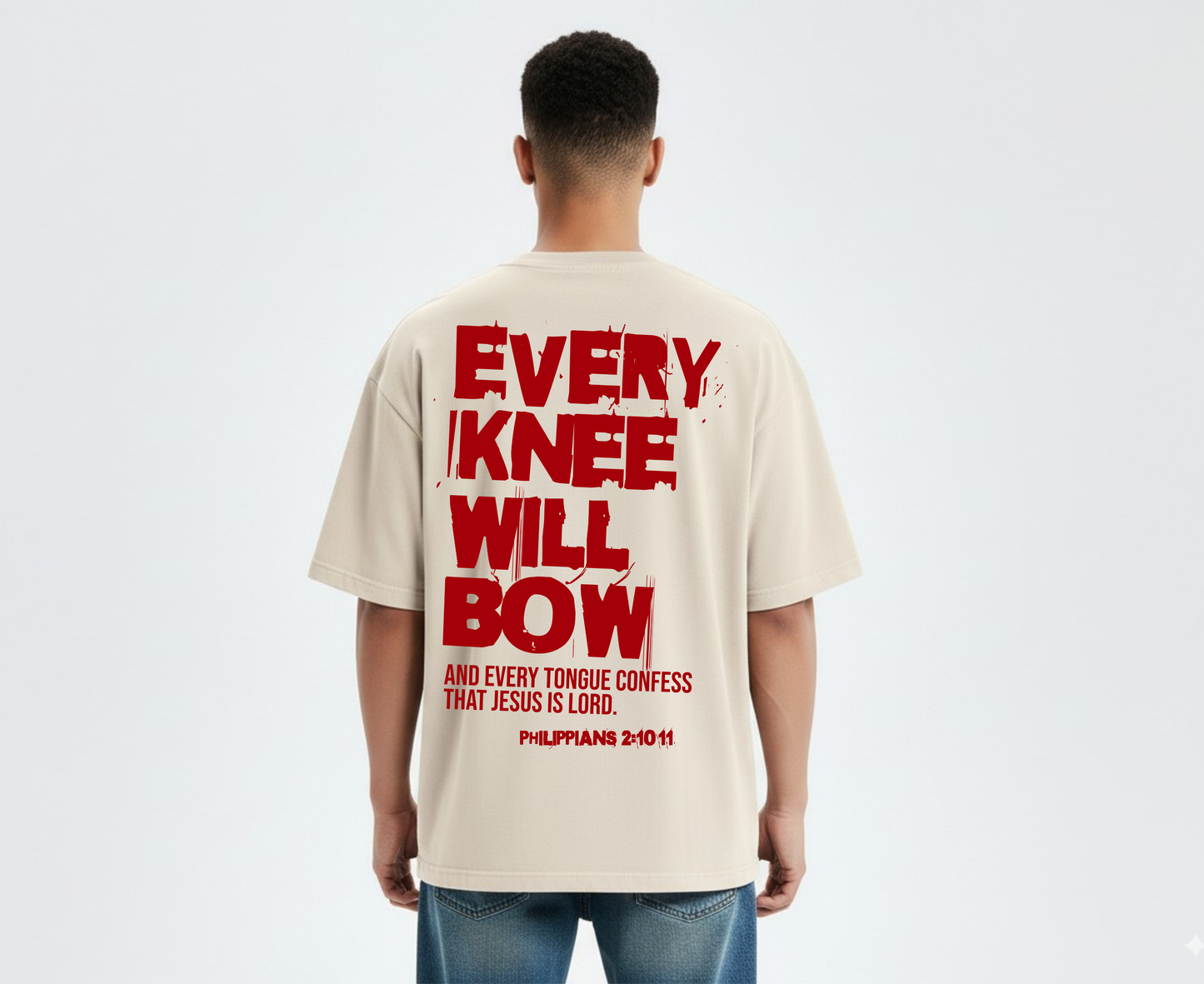 Every Knee Will Bow Christian- T-shirt