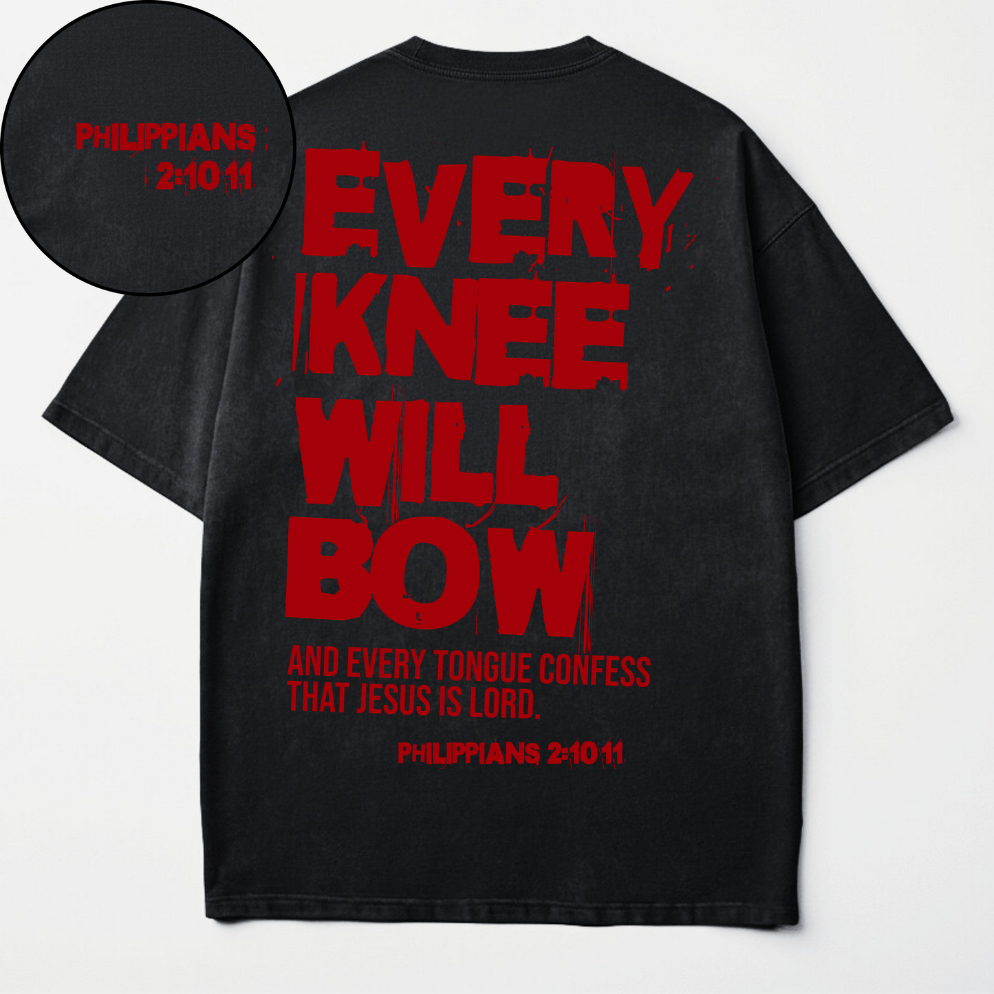 Every Knee Will Bow Christian- T-shirt