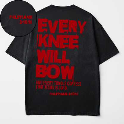 Every Knee Will Bow Christian- T-shirt