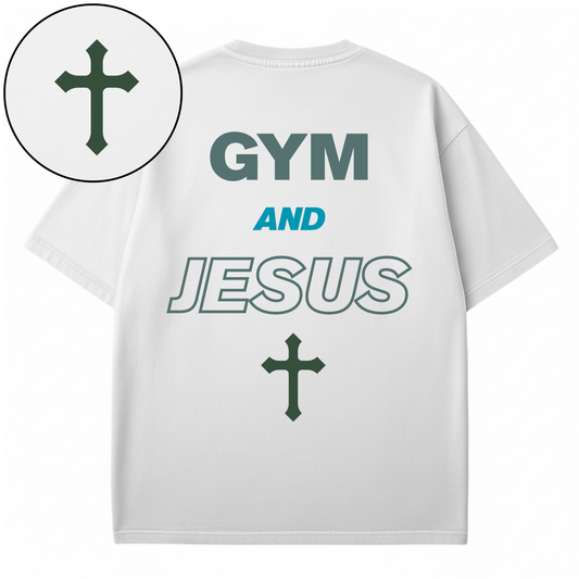 Gym and Jesus - Christian T-shirt