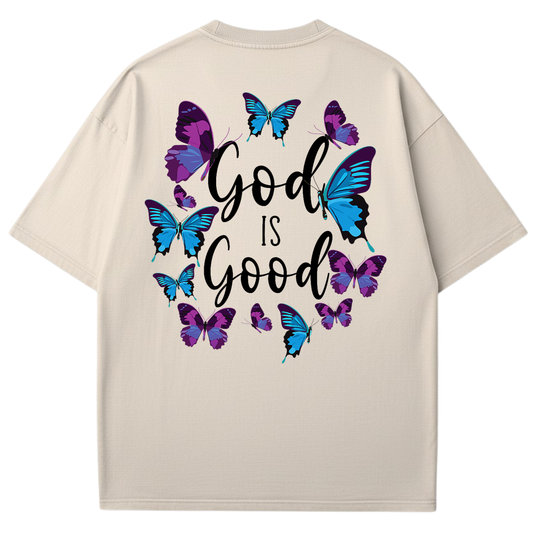 God Is Good Butterfly  - Printed  T-shirt